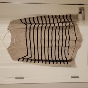 Tan and black striped sweater